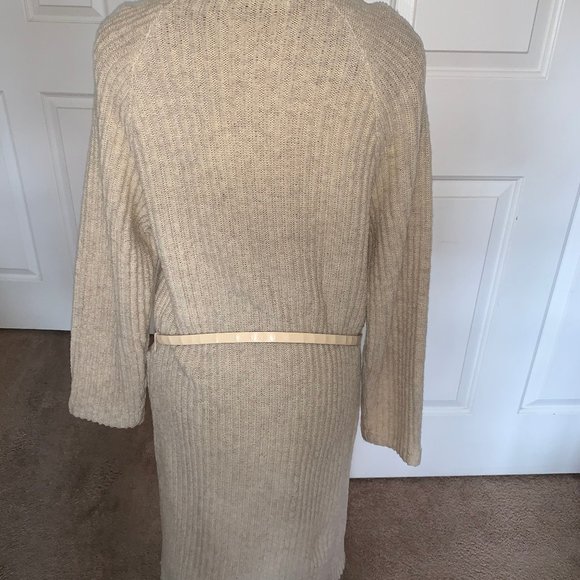 I. B. Diffusion Intl Boutique Beige Sweater Coat - Picture 4 of 4